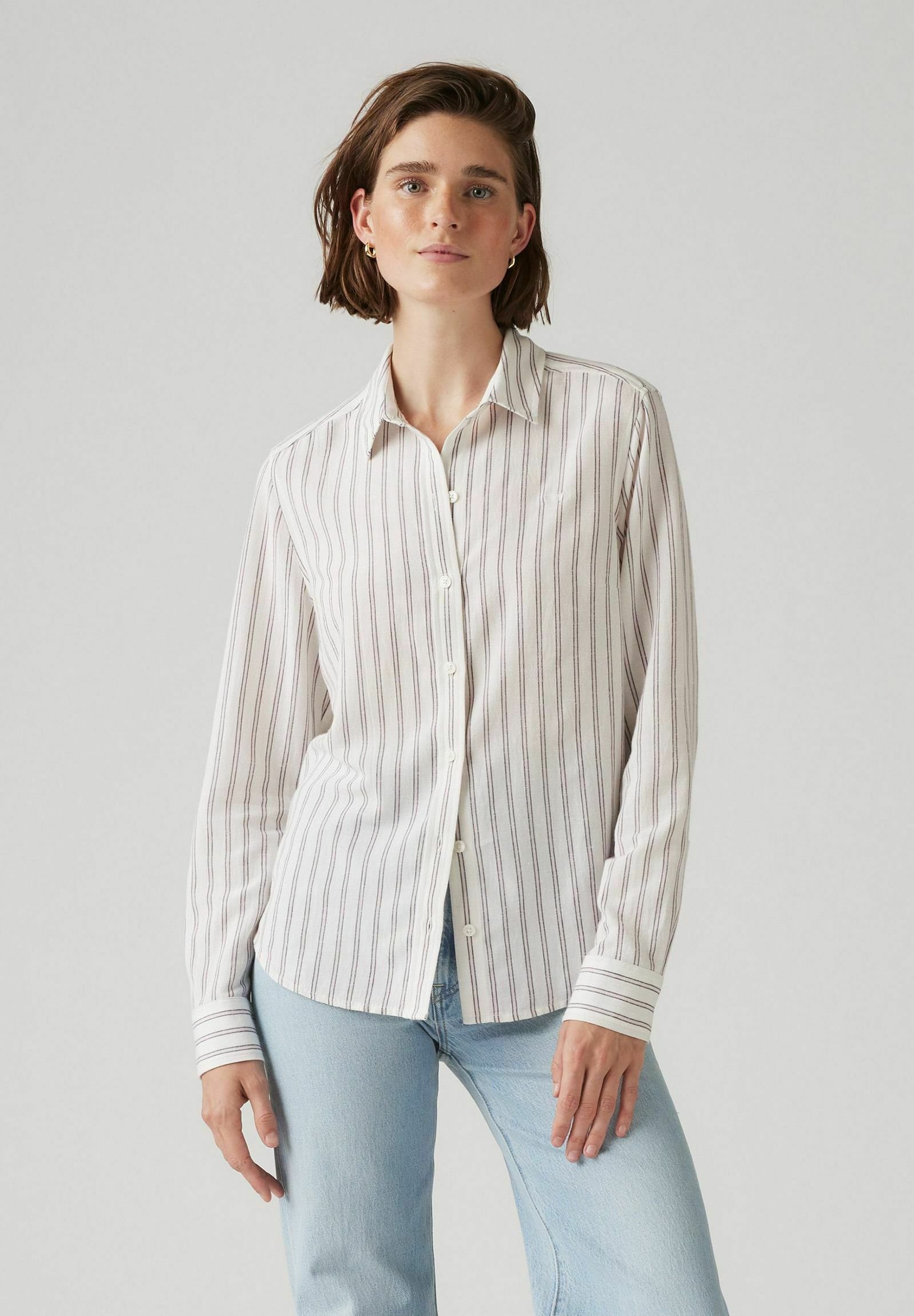 売れ筋商品|||イチ シャツ レディース トップス LINNO - Button-down blouse - natural ecru イチ レディース シャツ トップス LINNO - Button-down blouse