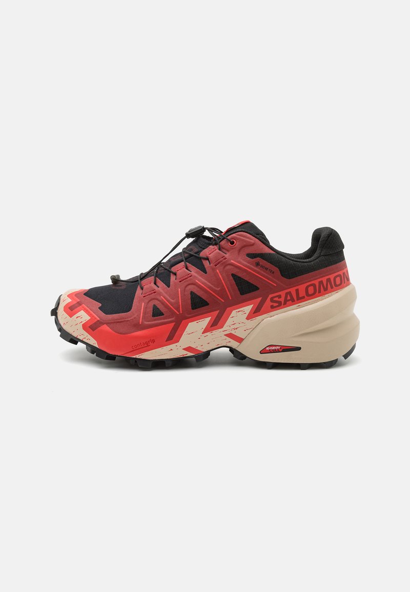 Salomon SPEEDCROSS 6 GTX - Laufschuh Trail - black/red dalhia/poppy red
