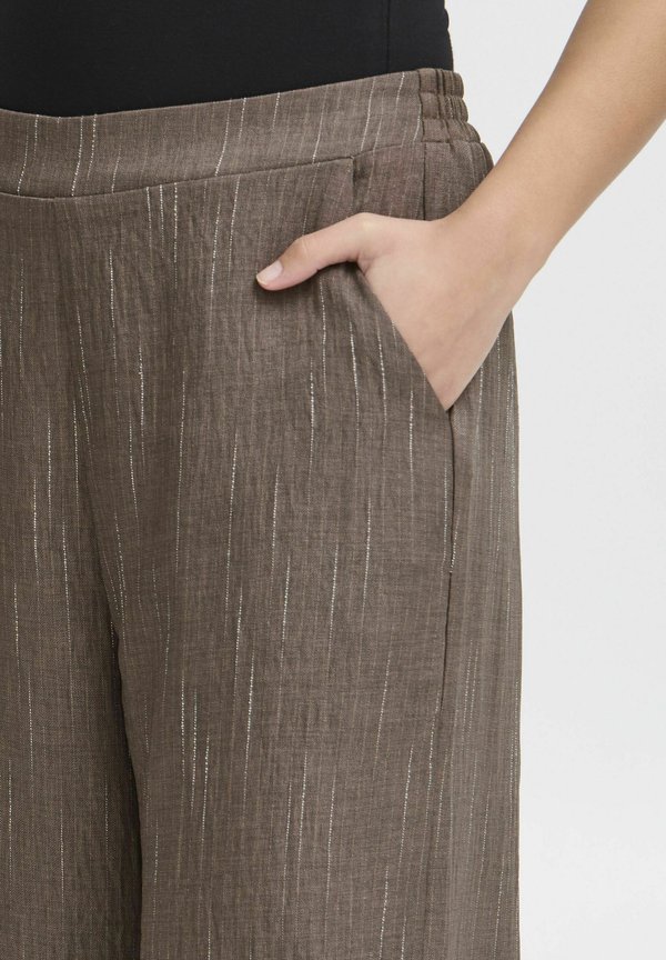 IXREMI - Trousers - teak w pinst2