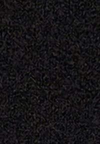 Schwarze, lockige Textur mit unregelmäßigen kleinen Schlaufen und Wellen, die einem dichten, eng gepackten Stoff oder Teppichfasern ähneln.