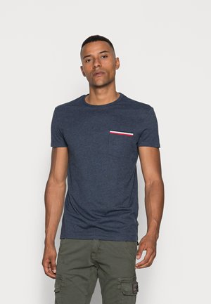 Jednoduché triko - mottled dark blue