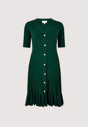 Apricot, APRICOT RIBBED KNIT FIT AND FLARE MINI DRESS - Φόρεμα-πουλόβερ - green