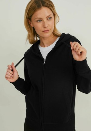 Zip-up sweatshirt - black
