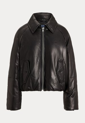 JACKET - Jachetă piele - black