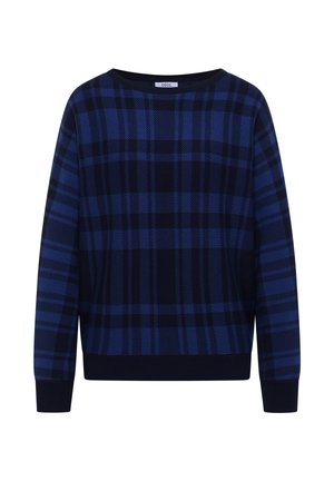 Cecil, DOLMAN PULLOVER MIT KAROMUSTER - Pullover - urban dark blue