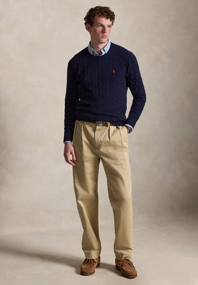 Polo Ralph Lauren CABLE-KNIT WOOL-CASHMERE SWEATER - Pullover - hunter navy