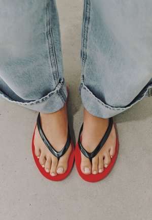 Next REGULAR FIT - JELLY TOE THONG SANDALS  . - Klipklapper - red black