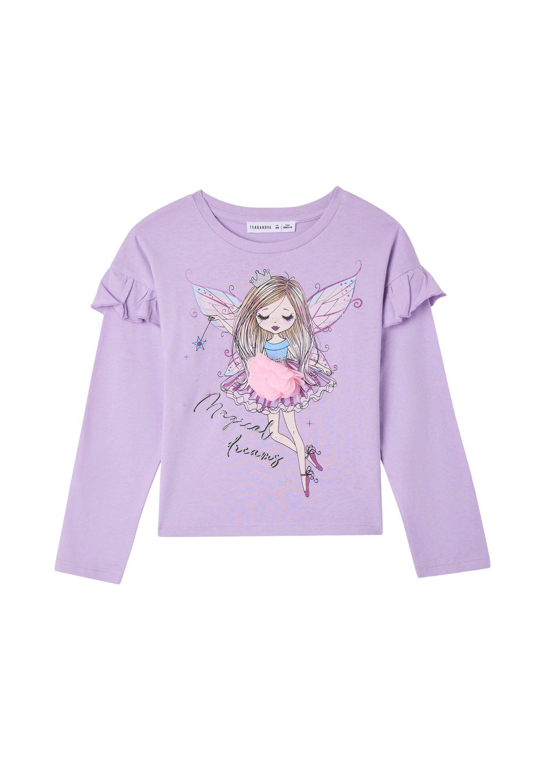 Terranova STAMPE Maglietta a manica lunga lilla scuro/lilla