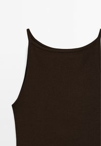 Massimo Dutti LONG STRAPPY HALTER NECK - Maxiklänning - brown