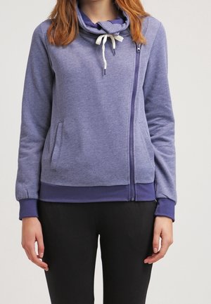 Felpa con zip - mottled blue
