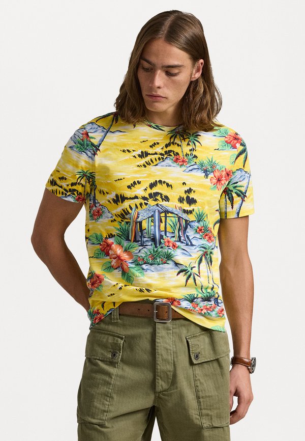 CUSTOM SLIM BEACH-PRINT JERSEY T-SHIRT - Print T-shirt - surf shack scenic