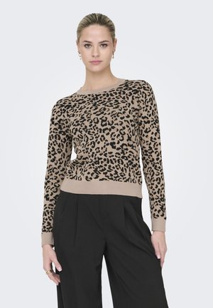 ONLY, ONLPIL LS GLITTER JQ O-NECK KNT - Pullover - amphora
