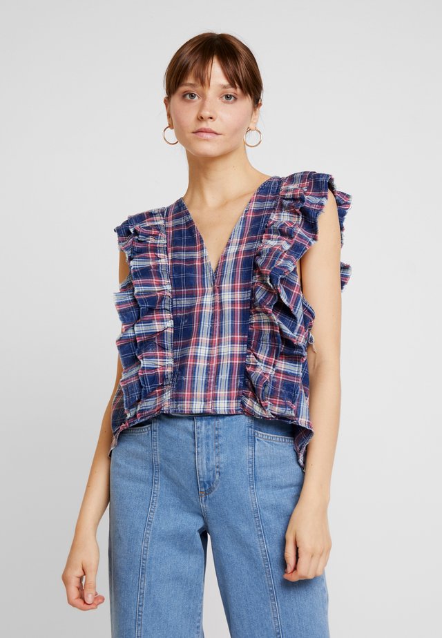 VINTAGE CHECK SOFIA - Bluser - blue/red