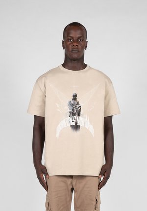 WITH HEAVY OVERSIZE  - Print T-shirt - black