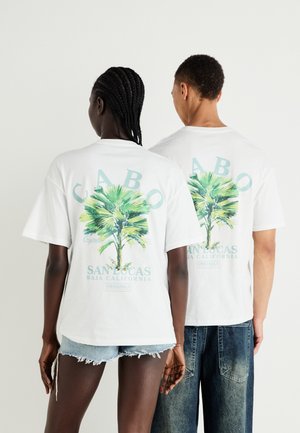 JORMERCADO TEE SS CREW NECK - Trükipildiga T-särk - bright white
