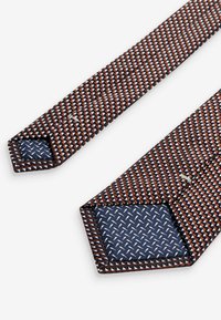 Next TEXTURED WITH 2 PACK REGULAR - Kravata - navy blue rust brown