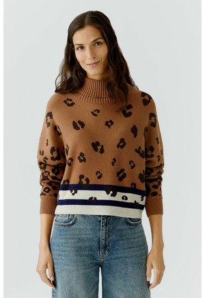 Pullover - dk camel blue