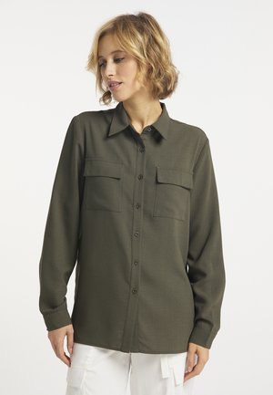 Button-down blouse - oliv