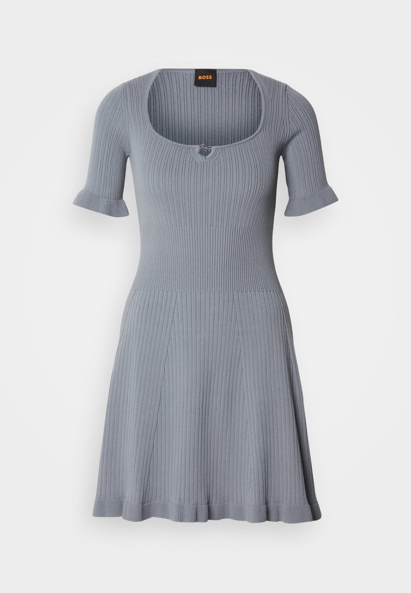Boss Gebreide jurk turquoise