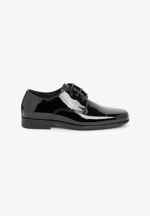 PATENT SQUARE TOE DERBY - Zapatos de vestir - black
