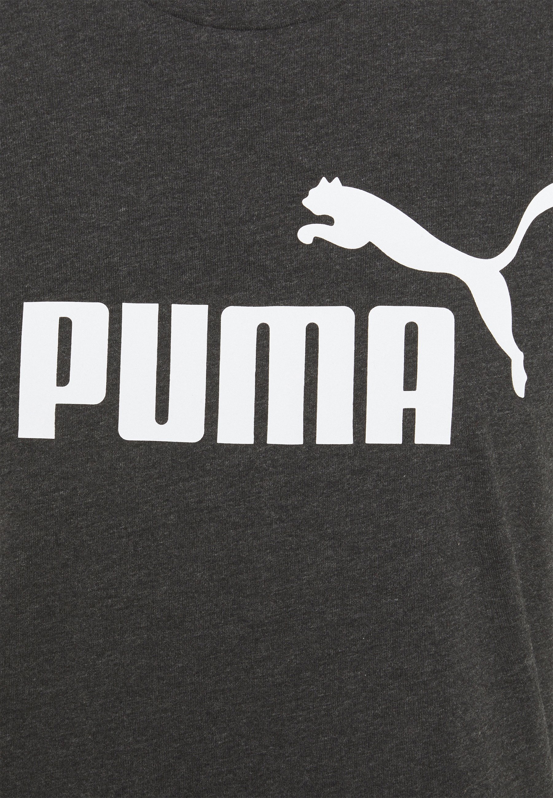 Puma LOGO TEE - Sportiniai marškinėliai trumpomis rankovėmis - dark gray  heather/pilka - Zalando.lt