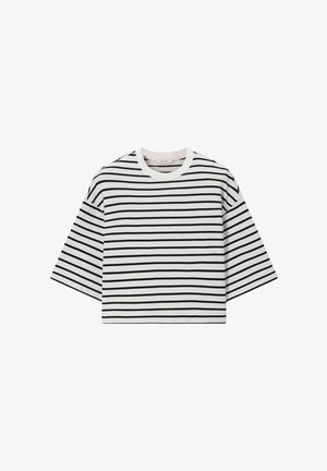 Sissy-Boy, SISSY-BOY GESTREIFTER SWEATER - HELLGELB - T-Shirt print - weiß