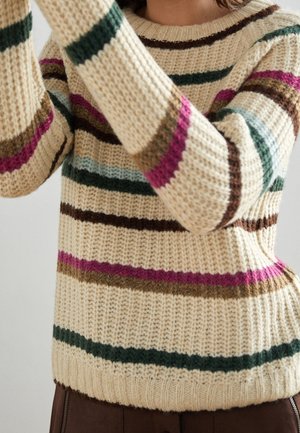 Stickad tröja - beige