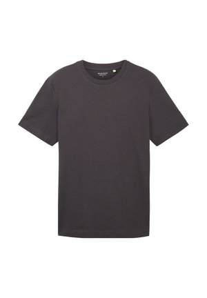 TOM TAILOR MIT STRUKTUR - Basic T-shirt - tarmac grey