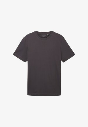 TOM TAILOR MIT STRUKTUR - Lihtne T-särk - tarmac grey