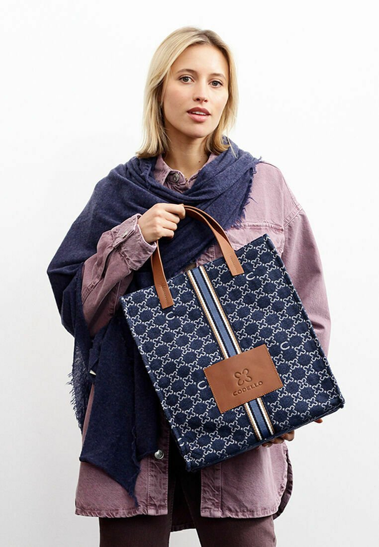 Codello SHOPPER MONOGRAMM - Handtasche - blau - Zalando