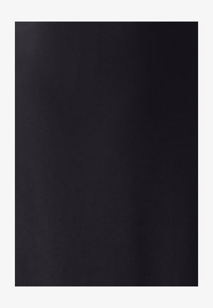 Sort stof med en glat, mat tekstur; ensartet farve uden mønstre eller accenter; sandsynligvis et alsidigt materiale til forskellige brugsmuligheder.