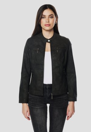 Jakna iz umetnega usnja - black