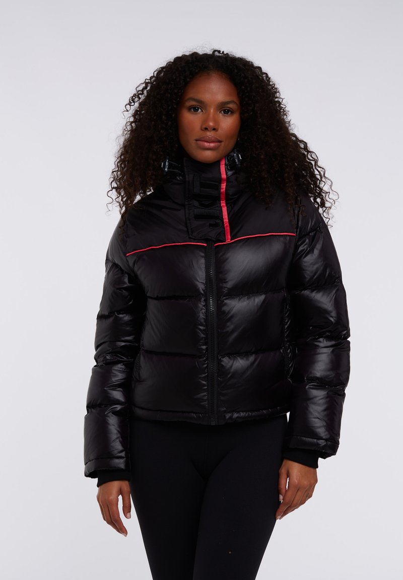 JACK1T DIAMOND CROP Down jacket black pink/black Zalando