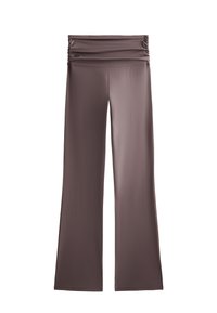 RISE COMFORTLUX FLARE WITH GATHERED - Pantaloni - mottled light brown