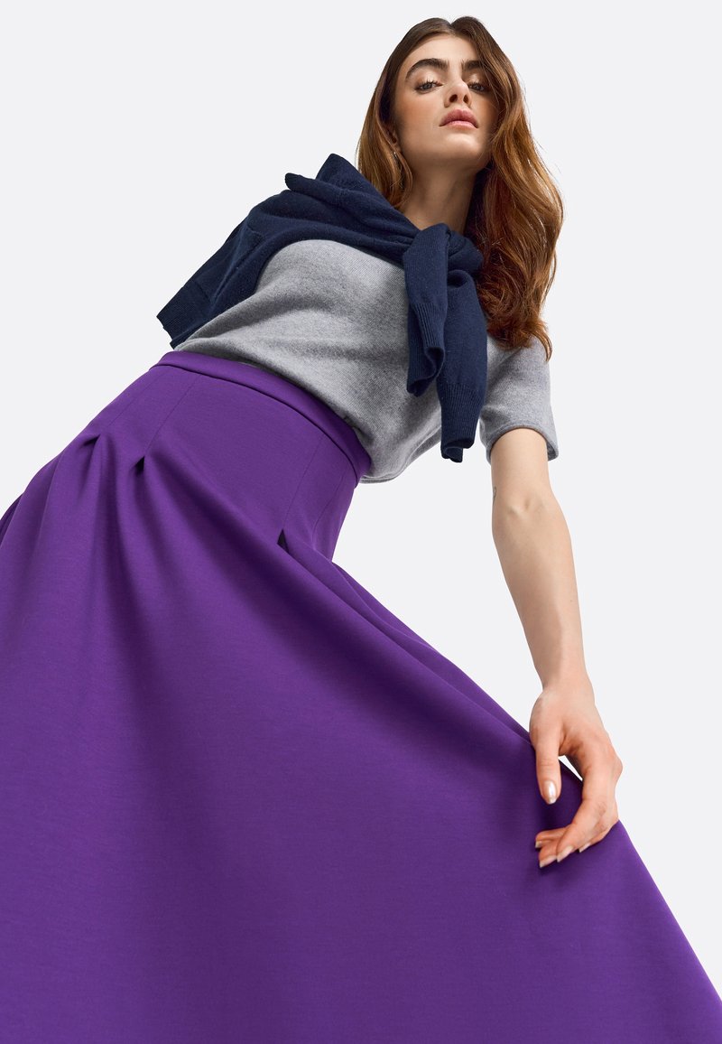 Jupe plissée - Gris foncé/carreaux - FEMME | H&M FR