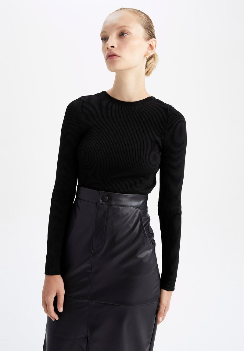 DeFacto FITTED PULLOVER Jumper black Zalando.de