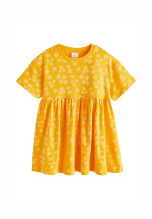 Next TEXTURED REGULAR FIT - Jerseykleid - yellow