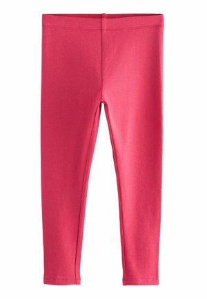 Enganliegende Leggings in leuchtendem Pink, aus weichem, dehnbarem Baumwollstoff. Verfügt über einen glatten Bund und keine sichtbaren Muster oder Teile.
