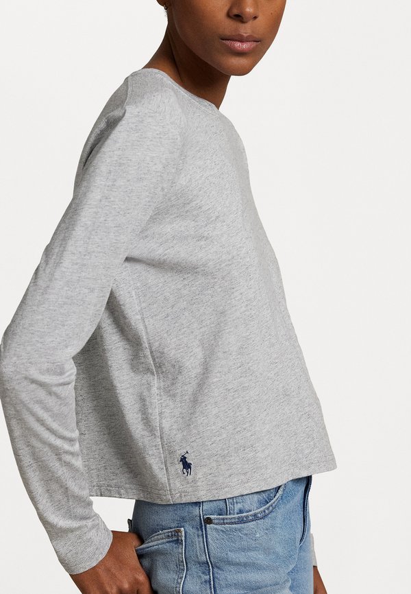 SHRUNKEN FIT JERSEY LONG SLEEVE TEE - Long sleeved top - cobblestone heather2