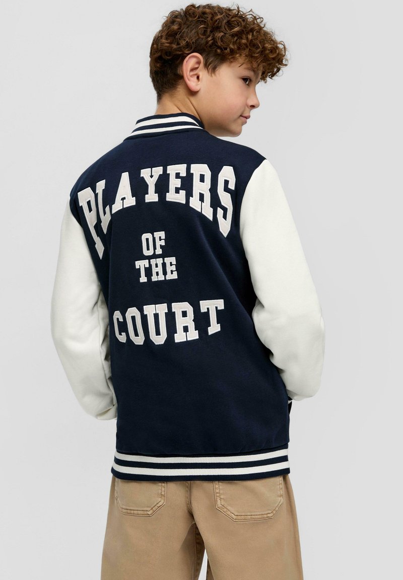 s.Oliver MIT PRINT- UND STICK-DETAILS - Bomberjacke - navy