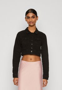 ONLY Petite ONLWESTA CROPPED - Traper jakna - washed black