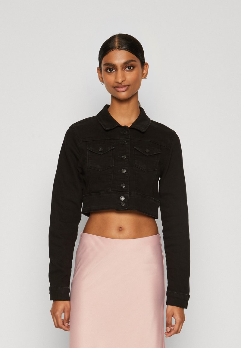 ONLY Petite - ONLWESTA CROPPED - Džínová bunda - washed black, Zvětšit