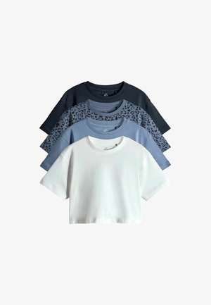 REGULAR FIT - 4 PACK SHORT SLEEVE SKATER - Osnovna majica kratkih rukava - navy animal light blue cream
