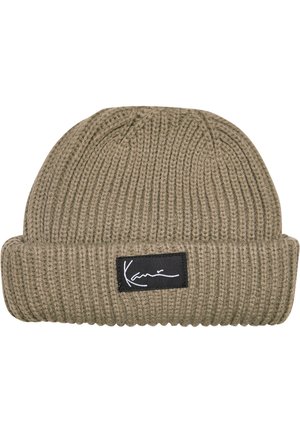SIGNATURE FISHERMAN BEANIE KHAKI - Huer - khaki