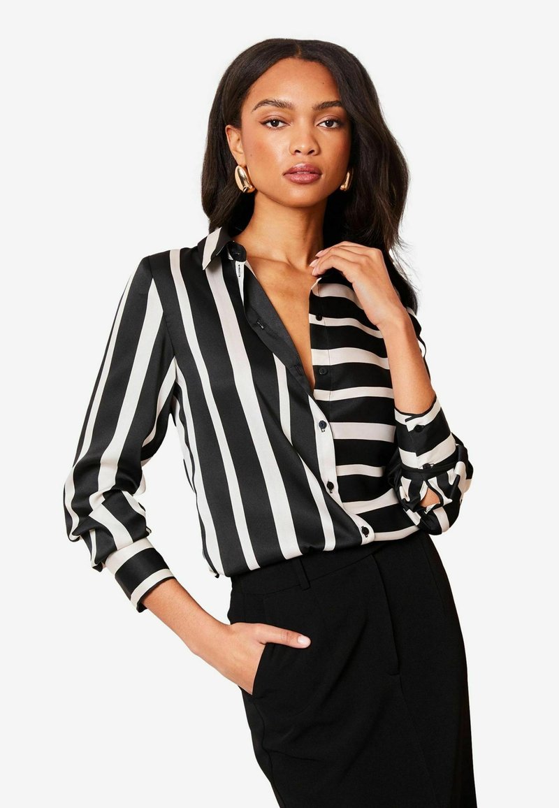 Lipsy REGULAR FIT - PRINTED - Užsagstoma palaidinė - black stripe