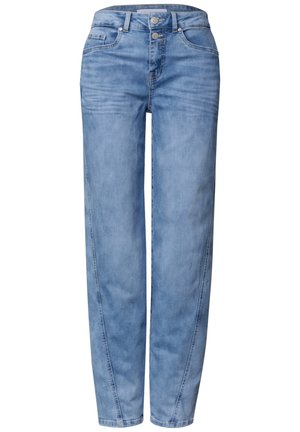 Street One, HIGH WAIST BARREL LEG JEANS IM LOOSE FIT - Jean droit - light blue random washed