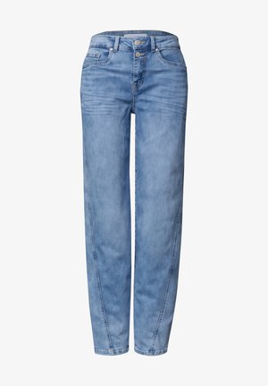 Street One, HIGH WAIST BARREL LEG JEANS IM LOOSE FIT - Jeans Straight Leg - light blue random washed