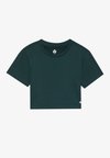 ESSENTIAL CROPPED SHORT SLEEVE T-SHIRT - T-paita - dark green