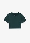 ESSENTIAL QUICK DRY  CROPPED SHORT SLEEVE T-SHIRT - T-shirts - dark green