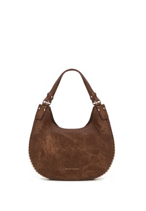 HOBO WITH DECORATIVE STUDS - Borsa a mano - brown